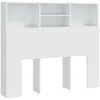 Image de vidaXL Vidaxl Armoire De Tête De Lit Blanc 120x19x103,5 Cm