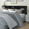 Image de vidaXL Armoire de tête de lit Noir 220x19x103,5 cm811899