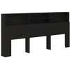 Image de vidaXL Armoire de tÃªte de lit Noir 220x19x103,5 cm