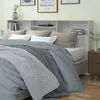 Image de vidaXL Armoire de tête de lit Gris béton 220x19x103,5 cm811902