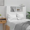 Image de vidaXL Armoire de tête de lit Blanc 100x18,5x104,5 cm811907