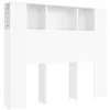 Image de vidaXL Vidaxl Armoire De Tête De Lit Blanc 120x18,5x102,5 Cm