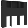 Image de vidaXL Armoire de tÃªte de lit noir 120x18,5x102,5 cm