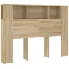 Image de vidaXL vidaXL Armoire de tête de lit Chêne sonoma 140x18,5x104,5 cm