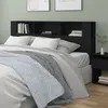 Image de vidaXL Armoire de tête de lit Noir 200x18,5x104,5 cm811953