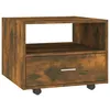 Image de vidaXL Table basse ChÃªne fumÃ© 55x55x40 cm Bois d'ingÃ©nierie