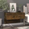 Image de vidaXL Table de chevet murale Chêne fumé816940
