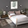 Image de vidaXL Tables de chevet murales 2 pcs Chêne fumé816941