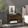 Image de vidaXL Table de chevet murale Chêne fumé816946