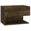 Image de vidaXL Table de chevet murale ChÃªne fumÃ© Bois d'ingÃ©nierie
