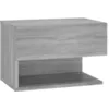 Image de vidaXL Table de chevet murale Sonoma gris Bois d'ingÃ©nierie