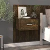 Image de vidaXL Table de chevet murale Chêne fumé816952