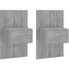 Image de vidaXL Tables de chevet murales 2 pcs Sonoma gris Bois d'ingÃ©nierie