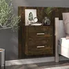 Image de vidaXL Table de chevet murale Chêne fumé816958