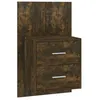 Image de vidaXL Table de chevet murale ChÃªne fumÃ© Bois d'ingÃ©nierie