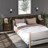 Image de vidaXL Tables de chevet murales 2 pcs Chêne fumé816959