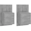 Image de vidaXL Tables de chevet murales 2 pcs Sonoma gris Bois d'ingÃ©nierie