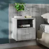 Image de vidaXL Table de chevet murale Sonoma gris816966