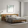 Image de vidaXL Tête de lit murale Chêne fumé 240x1,5x80 cm Bois d'ingénierie816979