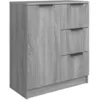 Image de Buffet Gris Sonoma 60x30x70 cm bois contreplaquÃ© Armoire de rangement Table console