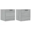 Image de vidaXL Tables de chevet 2 pcs Sonoma gris 40x39x40 cm