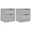 Image de vidaXL Tables de chevet 2 pcs Sonoma gris Bois d'ingÃ©nierie
