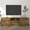 Image de vidaXL Meuble TV Chêne fumé 140x35x40 cm Bois d'ingénierie817111