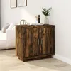 Image de vidaXL Buffet Chêne fumé 80x40x75 cm Bois d'ingénierie