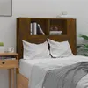 Image de vidaXL Armoire de tête de lit Chêne fumé 100x18,5x104,5 cm