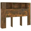 Image de Vidaxl Armoire De TÃªte De Lit ChÃªne FumÃ© 140x18,5x104,5 Cm
