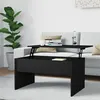 Image de vidaXL Table basse noir 80x50,5x41,5 cm bois d'ingénierie809639