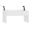 Image de Vidaxl Table Basse Blanc Brillant 80x50,5x41,5 Cm Bois D'ingÃ©nierie