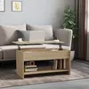 Image de vidaXL Table basse chêne sonoma 102x50x52,5 cm bois d'ingénierie