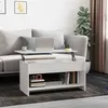 Image de vidaXL Table basse blanc brillant 102x50x52,5 cm bois d'ingénierie