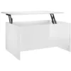 Image de Vidaxl Table Basse Blanc Brillant 80x55,5x41,5 Cm Bois D'ingÃ©nierie