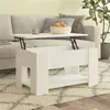 Image de vidaXL Table basse blanc 79x49x41 cm bois d'ingénierie809710