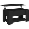 Image de vidaXL vidaXL Table basse Noir 79x49x41 cm Bois d'ingénierie