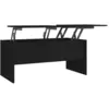 Image de Vidaxl Table Basse Noir 102x50,5x46,5 Cm Bois D'ingÃ©nierie