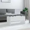 Image de vidaXL Table basse blanc brillant 102x50,5x46,5 cm bois d'ingénierie