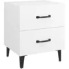 Image de vidaXL Table de chevet Blanc 40x35x47,5 cm