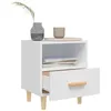 Image de vidaXL Table de chevet Blanc 40x35x47 cm