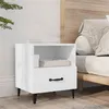 Image de vidaXL Table de chevet Blanc Bois d'ingénierie