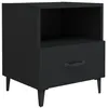 Image de vidaXL Table de chevet Noir Bois d'ingénierie