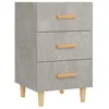 Image de vidaXL Table de chevet Gris bÃ©ton 40x40x66 cm Bois d'ingÃ©nierie