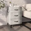 Image de vidaXL Table de chevet gris béton 40x40x66 cm bois d'ingénierie812091