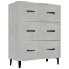 Image de vidaXL Buffet Gris bÃ©ton 69,5x34x90 cm Bois d'ingÃ©nierie