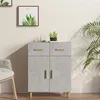 Image de vidaXL Buffet gris béton 69,5x34x89 cm bois d'ingénierie812190