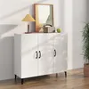 Image de vidaXL Buffet blanc 90x34x80 cm bois d'ingénierie812501