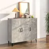 Image de vidaXL Buffet gris béton 90x34x80 cm bois d'ingénierie812505