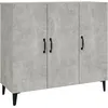 Image de vidaXL Vidaxl Buffet Gris Béton 90x34x80 Cm Bois D'ingénierie